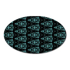 Digital Triangles Oval Magnet