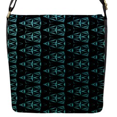 Digital Triangles Flap Closure Messenger Bag (S)