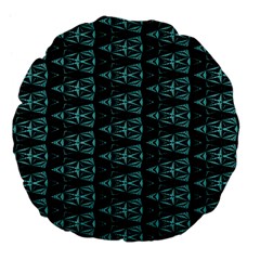 Digital Triangles Large 18  Premium Flano Round Cushions by Sparkle