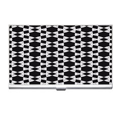 Black And White Triangles Business Card Holder by Sparkle