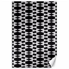 Black And White Triangles Canvas 24  X 36  by Sparkle