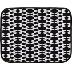 Black And White Triangles Fleece Blanket (mini) by Sparkle