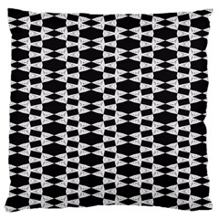 Black And White Triangles Large Cushion Case (one Side) by Sparkle