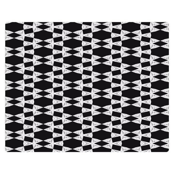 Black And White Triangles Double Sided Flano Blanket (Medium) 