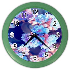 Flowers Color Wall Clock