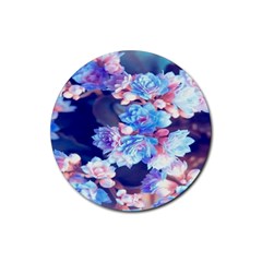 Flowers Rubber Coaster (round)  by Sparkle