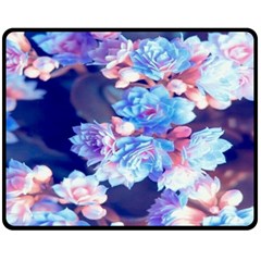 Flowers Double Sided Fleece Blanket (medium)  by Sparkle