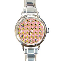 Hawaii Ghost Pink Round Italian Charm Watch by snowwhitegirl