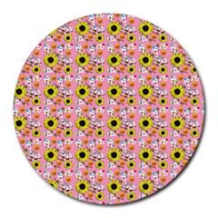 Hawaii Ghost Pink Round Mousepads