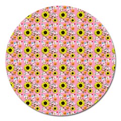 Hawaii Ghost Pink Magnet 5  (round) by snowwhitegirl