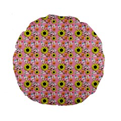 Hawaii Ghost Pink Standard 15  Premium Round Cushions