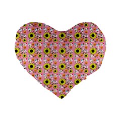 Hawaii Ghost Pink Standard 16  Premium Heart Shape Cushions by snowwhitegirl