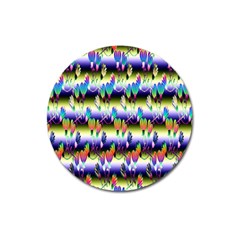 Shiny Flowers Magnet 3  (round)