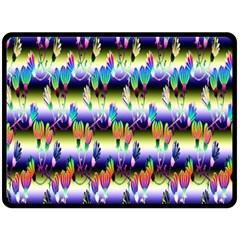 Shiny Flowers Fleece Blanket (large)  by Sparkle