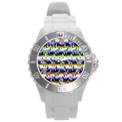 Shiny Flowers Round Plastic Sport Watch (l) by Sparkle