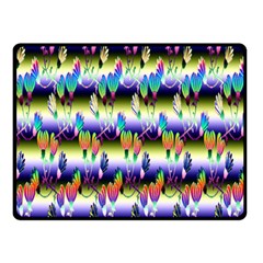 Shiny Flowers Double Sided Fleece Blanket (small)  by Sparkle