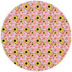 Hawaii Ghost Pink Wooden Puzzle Round by snowwhitegirl