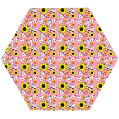 Hawaii Ghost Pink Wooden Puzzle Hexagon by snowwhitegirl