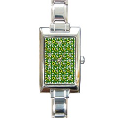 Hawaii Ghost Green Rectangle Italian Charm Watch