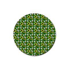 Hawaii Ghost Green Rubber Round Coaster (4 pack) 