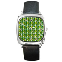 Hawaii Ghost Green Square Metal Watch by snowwhitegirl