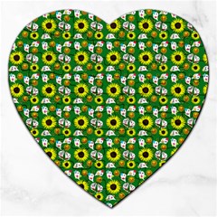 Hawaii Ghost Green Jigsaw Puzzle (Heart)