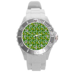 Hawaii Ghost Green Round Plastic Sport Watch (L)