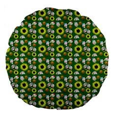 Hawaii Ghost Green Large 18  Premium Round Cushions by snowwhitegirl