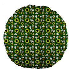 Hawaii Ghost Green Large 18  Premium Flano Round Cushions