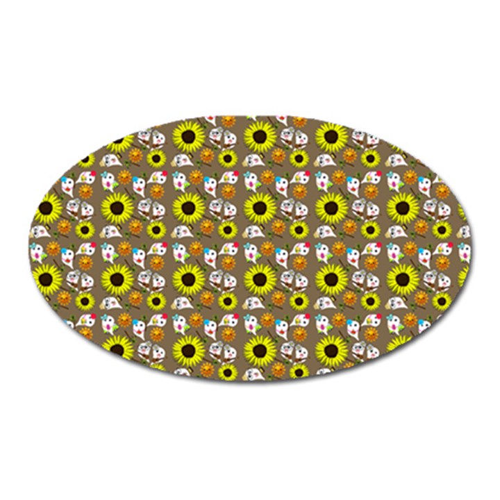 Hawaii Ghost Beige Oval Magnet