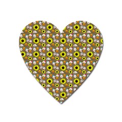 Hawaii Ghost Beige Heart Magnet by snowwhitegirl