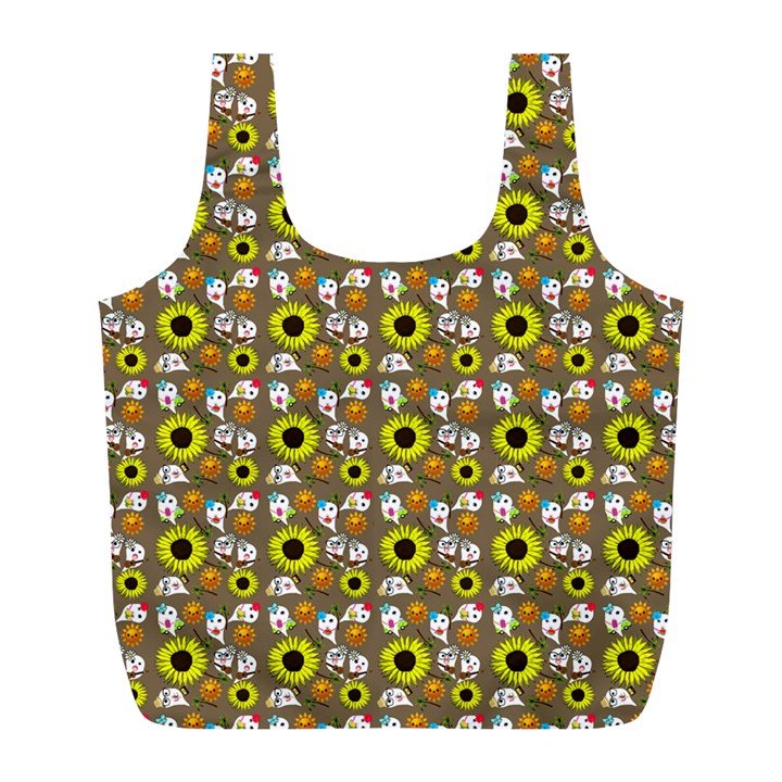 Hawaii Ghost Beige Full Print Recycle Bag (L)