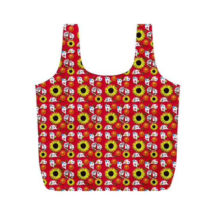 Hawaii Ghost Red Full Print Recycle Bag (M)