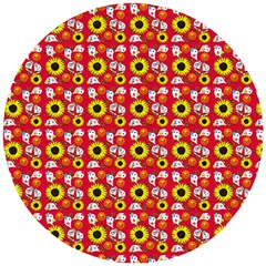 Hawaii Ghost Red Wooden Puzzle Round by snowwhitegirl