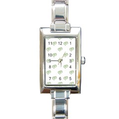 Happy St Patricks Day Symbol Motif Pattern Rectangle Italian Charm Watch by dflcprintsclothing