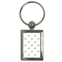 Happy St Patricks Day Symbol Motif Pattern Key Chain (rectangle) by dflcprintsclothing