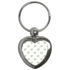 Happy St Patricks Day Symbol Motif Pattern Key Chain (heart) by dflcprintsclothing