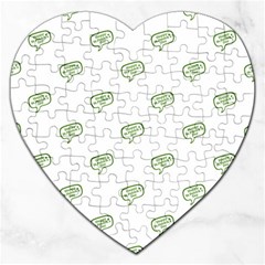 Happy St Patricks Day Symbol Motif Pattern Jigsaw Puzzle (heart) by dflcprintsclothing