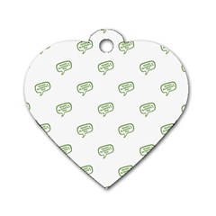 Happy St Patricks Day Symbol Motif Pattern Dog Tag Heart (two Sides) by dflcprintsclothing