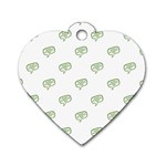 Happy St Patricks Day Symbol Motif Pattern Dog Tag Heart (Two Sides) Front