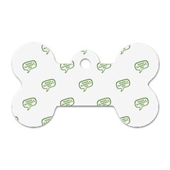 Happy St Patricks Day Symbol Motif Pattern Dog Tag Bone (two Sides) by dflcprintsclothing