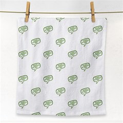 Happy St Patricks Day Symbol Motif Pattern Face Towel by dflcprintsclothing