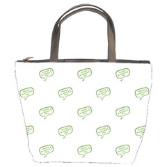 Happy St Patricks Day Symbol Motif Pattern Bucket Bag by dflcprintsclothing