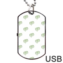 Happy St Patricks Day Symbol Motif Pattern Dog Tag Usb Flash (one Side) by dflcprintsclothing