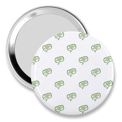 Happy St Patricks Day Symbol Motif Pattern 3  Handbag Mirrors by dflcprintsclothing