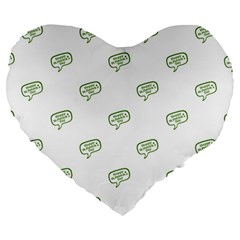 Happy St Patricks Day Symbol Motif Pattern Large 19  Premium Flano Heart Shape Cushions