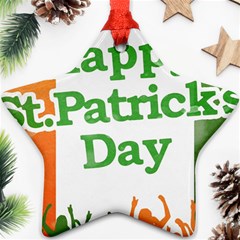 Happy St Patricks Day Design Ornament (star) by dflcprintsclothing