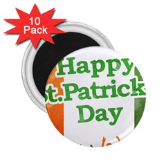 Happy St Patricks Day Design 2 25  Magnets (10 Pack)  by dflcprintsclothing