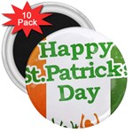 Happy St Patricks Day Design 3  Magnets (10 pack)  Front