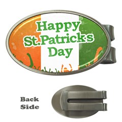 Happy St Patricks Day Design Money Clips (oval) 